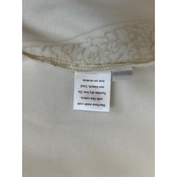 Antonio Stefano Cream White Satin Robe Size M Gold Blue Novelty Leopard Print - Picture 9 of 12